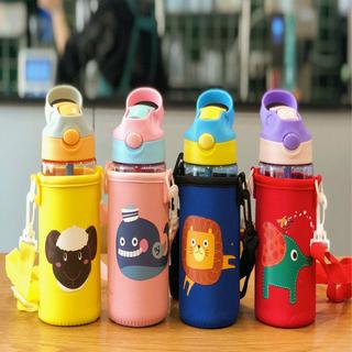 Baby Cup Children's Straw Cup plastic cup Learning Drink Cup Leakproof Falling Proof Cup Pupil Water Cup Portable