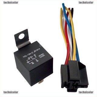 TCPH 1X DC 12V Car SPDT Automotive Relay 5 Pin 5 Wires w/Harness Socket 30/40 Amp NEW Wholesale