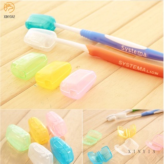 Ready Stock 1pc Travel Toothbrush Cover Portable Toothbrushes Head Holder Dustproof Toothbrush Case Toothbrushes Head Protector Storage Box Daily Necessities-XY2