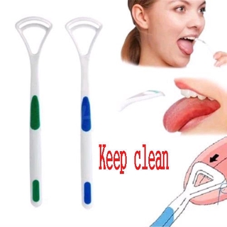 2PCS Plastic Tongue Tounge Cleaner Scraper Dental Care Oral Hygiene