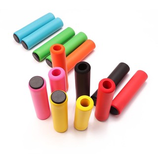 #022 1 Pair Bicycle Grip Silicone Shock-absorbing non-slip soft cycling (2)