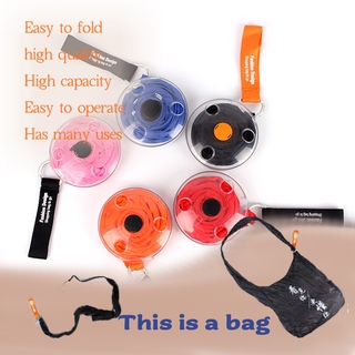 Storage Bag Creativity Ultra-Small Foldable Portable Storage Bag Small Disc Shopping Bag Foldable Multifunctional Bag