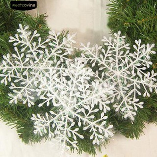 ❄⛄✨Xmas 30 Pcs White Snowflake Artificial Christmas Decors (1)