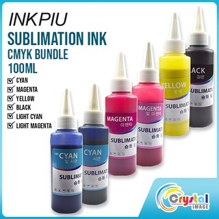 Inkpiu Sublimation Ink 100ml for Epson Cyan Magenta Yellow Black Light Magenta Light Cyan