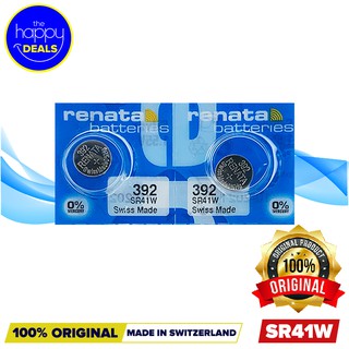 Renata 392 (SR41W) Watch Batteries Pack of 2