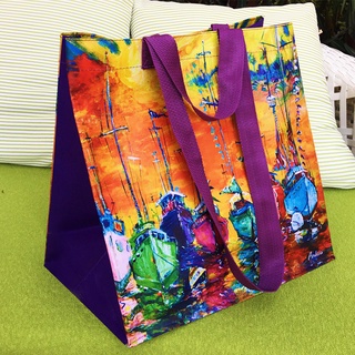 Oil Painting Hand-Painted Wind Bag Environmental Protection Shopping Bag