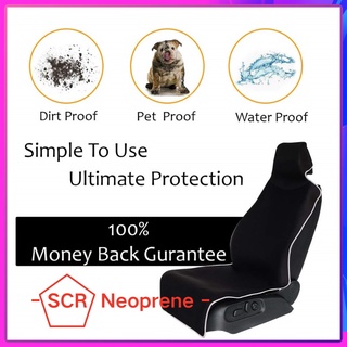 Car Seat Protector: Auto Car Seat Cover from Neoprene with bracket- Nonslip Backing To Protect Your Leather Car Seats -Save Your Car-Truck-SUV from Dirt,Sweat,Smells & Spills, After Beach, Gym, Sport