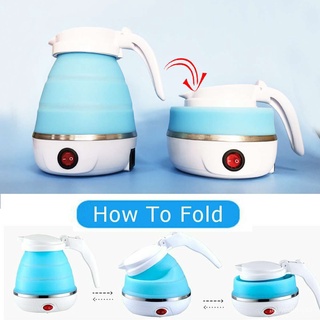 Portable Electric Kettle 600ML Foldable Silicone Water Kettle Travel Camping Mini Small Electric Ket