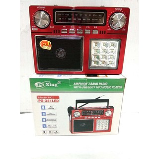 GDPLUS Rechargeable AM/FM Radio USB/SD/TF MP3 PX-341LED