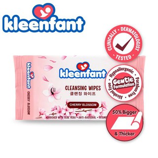 Kleenfant Cherry Blossom Scent Cleansing Wipes 21 sheets Pack of 1 korean wet wipes alcohol free (2)