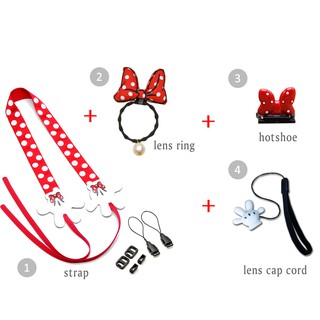 Cartoon Minnie Mouse Accessories for Canon 100D 70D 80D