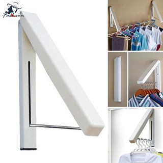 ☻FF Portable Folding Wall Hanger Mount Retractable Clothes Organizer Drying Rack Waterproof Hangers