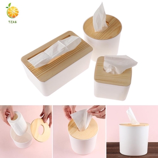 TEAK Cartoon Napkin Paper Boxes Home & Living Cover Holder Wooden Tissue Box Creative Wood Interior Products Table Decoration Storage Case
