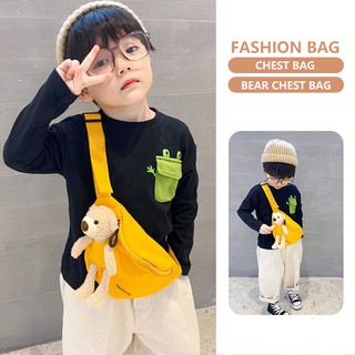 Korean Cute Leather Belt Bag Waist Chest Sling Bags For Women Bear #BB001