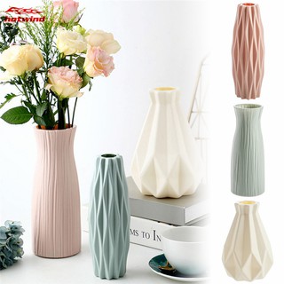 HW Shatterproof Vase PE Plastic Vase Imitation Ceramic Flower Pot Flower Basket Flower Vase Home Decor