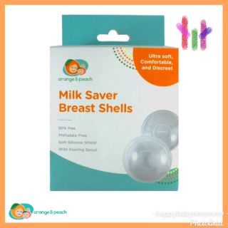 Orange and Peach Milk Saver Breast Shells
