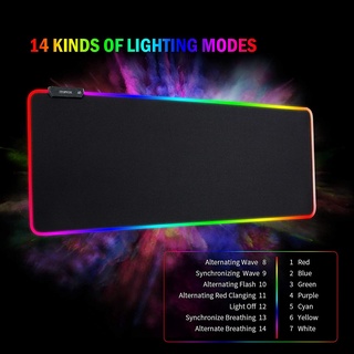 Extra Large RGB Mousepad Gaming Mouse Pad Extended Waterproof Anti-Slip Computer Keyboard Pad