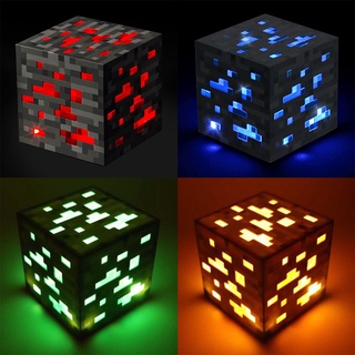 Light Up Diamond Toy Square Led Redstone Ore Minecraft Night