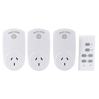 AU Plug 3pcs Pack Wireless Remote Control Power Outlet Light Switch Plug Socket Room Night Energy S