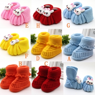 COD Ready Stock Newborn Baby Infant Boys Girls Crochet Knit Booties Casual Crib Shoes