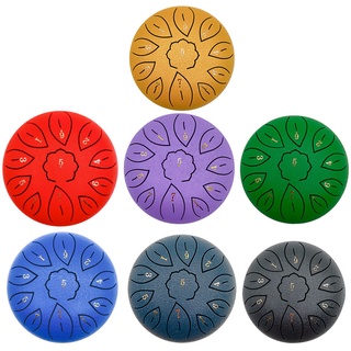 ☃6 inch Steel Tongue Drum 11 Tune Notes Percussion Musical Instrument Steel Tongue Drum Drumstick St