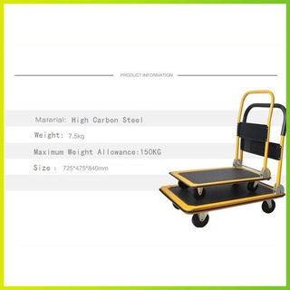 【Available】150KG Foldable Platform Trolley Push Hand Truck handy Cart