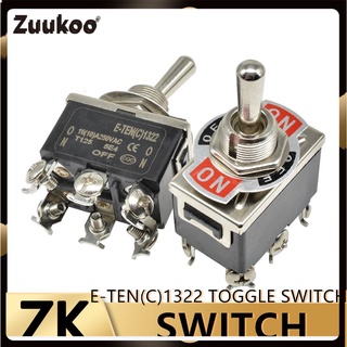 【IN STOCK/COD】31.5*19.5MM Black 6Pin E-TEN 1322 Toggle Switch On-Off-On Switch Copper Contactor 10000 Times Lifespan 250V 16A for Car Speaker