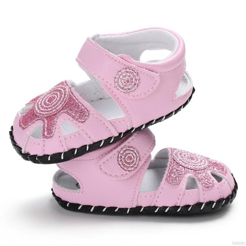 BOBORA Summer Infant Baby Girl Shoes Toddlers Baby Cut Embroidered Non-Slip Soft shoes (3)