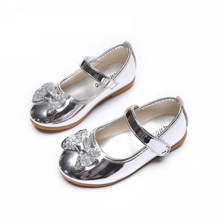 New Summer Autumn Children Shoes Girls Sandals Sequins Bow Princess Leather Shoes Girls Casual Shoes