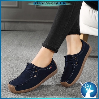 S×D ✈Ready Stock✈ Women‘s Fshion Shoes Flats Suede Shoes Plus Size:35-42 (5)