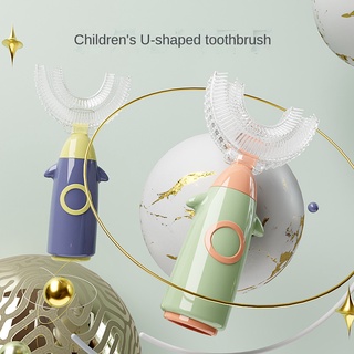 Children U-shaped Silicone Toothbrush Manual Cleaning Toothbrush With Soft Bristles