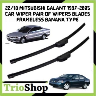 22/18 Mitsubishi GALANT 1997-2005 Car Wiper Pair of Wipers Blades Frameless Banana Type