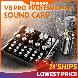 【LATEST】V8PRO Sound Card Microphone Recording Device External Audio USB Headset Live Streaming Sound Card for Mobile PC (1)