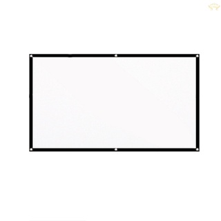 New 100-inch 16:9 Projection Screen Portable HD Projector Screen Foldable Thick White Wall Screen with Carrying Bag for Outdoor Home Theater