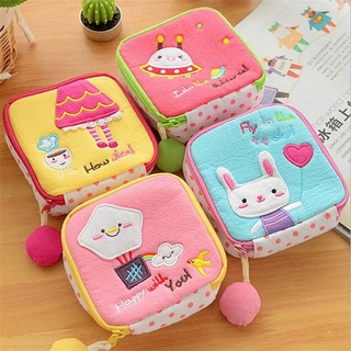 ♕✌Cute Sanitary Napkin Bag Pouch Storage Bag Large Capacity Travel Cosmetic Napkin Storage Pouch