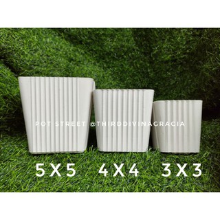 Corrugated White Pot By 10 pcs (3x3, 4x4 and 5x5)