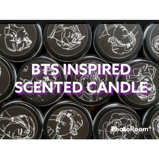 BTS Army inspired scented soy candle 100 ml tin can Christmas gift set