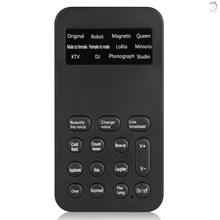 [BEST]Mini Voice Changer Sound Effects Machine Audio Card Sound Changer Plug & Play 8 Sound Effects for Live Streaming Online Chatting Singing for Smartphone Tablet PC