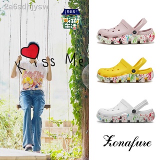 ◆♀✚Longing for life, the same hole shoes, women s soft-soled Ouyang Nana non-slip thick-soled beach