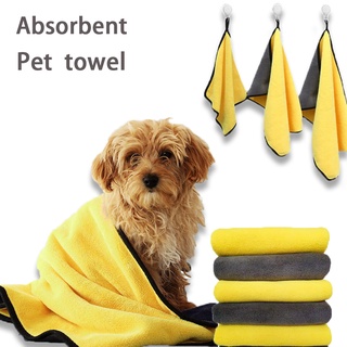 Pet dog cat bath towel soft coral fleece absorbent towel quick-drying bath towel convenient cleaning