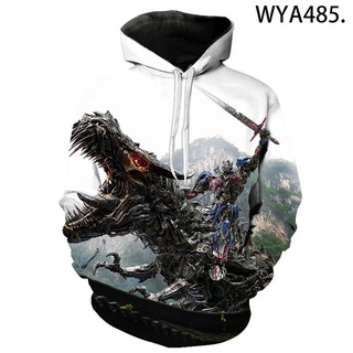 (new)【Available】Transformers 3D Printed Hoodie For Sweatshirt kid's boy's Skateboard Long Sleeve Chi
