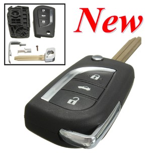3 Buttons Flip Shell Remote Key Keyless Case For Toyota Camr