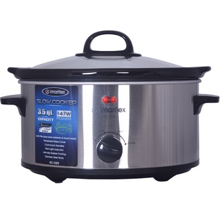 Imarflex ISC-350S Slow Cooker 3.5 Qt Stainless Body