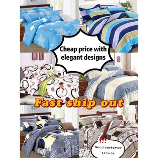 Chineeshi 3 in 1 Bedsheet Set King Size (1pc. garterized bed sheet, 2 pcs. pillow case) (1)