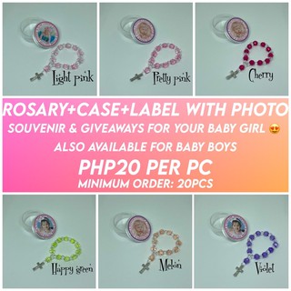 Souvenir giveaways mini rosary with case for baby girl baptism christening wedding birthday rush
