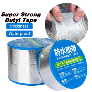 Aluminum Foil Butyl Rubber Tape Self Adhesive High Temperature Resistance Waterproof For Roof Pipe Repair Home Renovation Tools