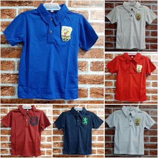 Cotton polo shirts plain with patches and sizes ( medium and large )