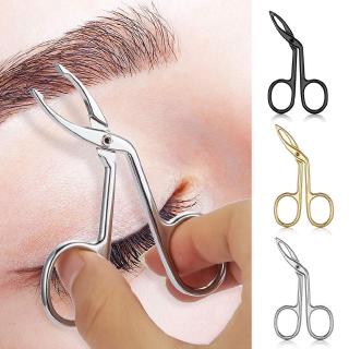 Stainless Steel Elbow Eyebrow Pliers Clip Scissors Tweezers Straight Pointed Professional Eyebrow Plucking