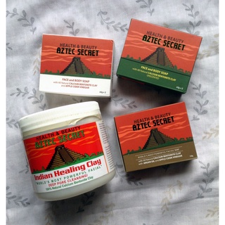 【Ready Stock】◈Aztec Secret Indian Healing Clay Mask / Facial and Body Soap with Bentonite