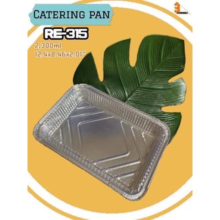 CATERING Tray code RE315 12.4x8.6 2300ml Aluminum foil tray with Transparent Lid Cover Food (1)